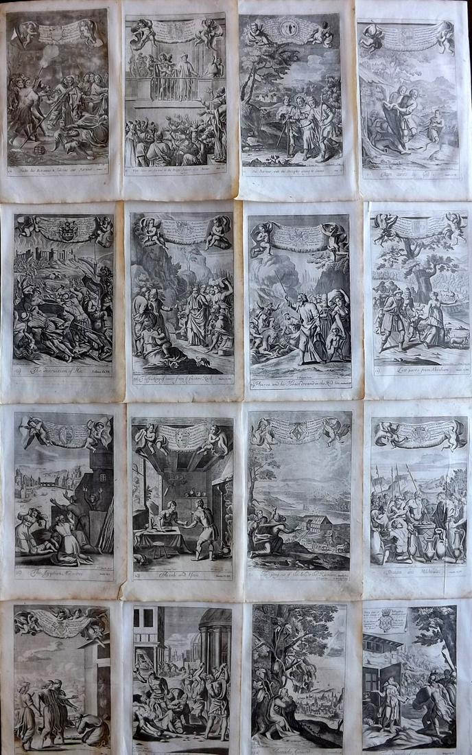 Blome, Richard C1720 Lot of 16 Folio Antique Religious Prints (1 of 7)
