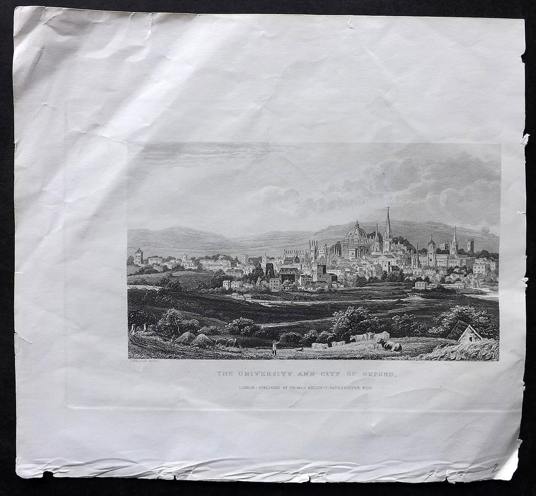 Barclay & Kelly 1843 Print. Oxford University & City (1 of 2)