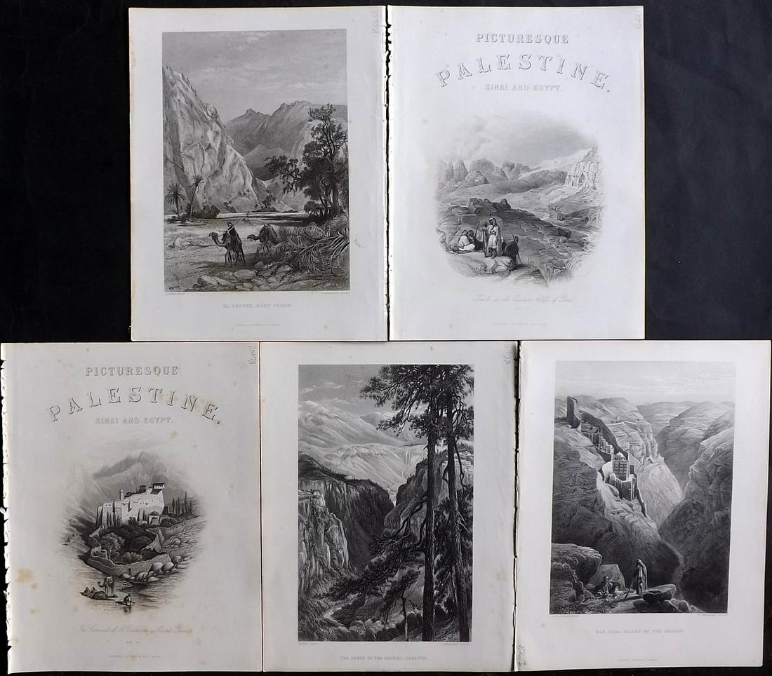 Wilson, Charles 1880 Lot of 5 Folio Holy Land Views (1 of 2)