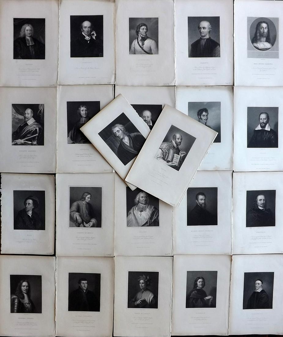 Knight, Charles 1830's Lot of 22 Steel Engraved Portraits: Steel Engravings Published 1833-37 by Charles Knight & The SDUK, London for "The Gallery Of Portraits: With Memoirs" Paper Size: 10 x 7 inch (26 x 19cm) Approx. Good Condition