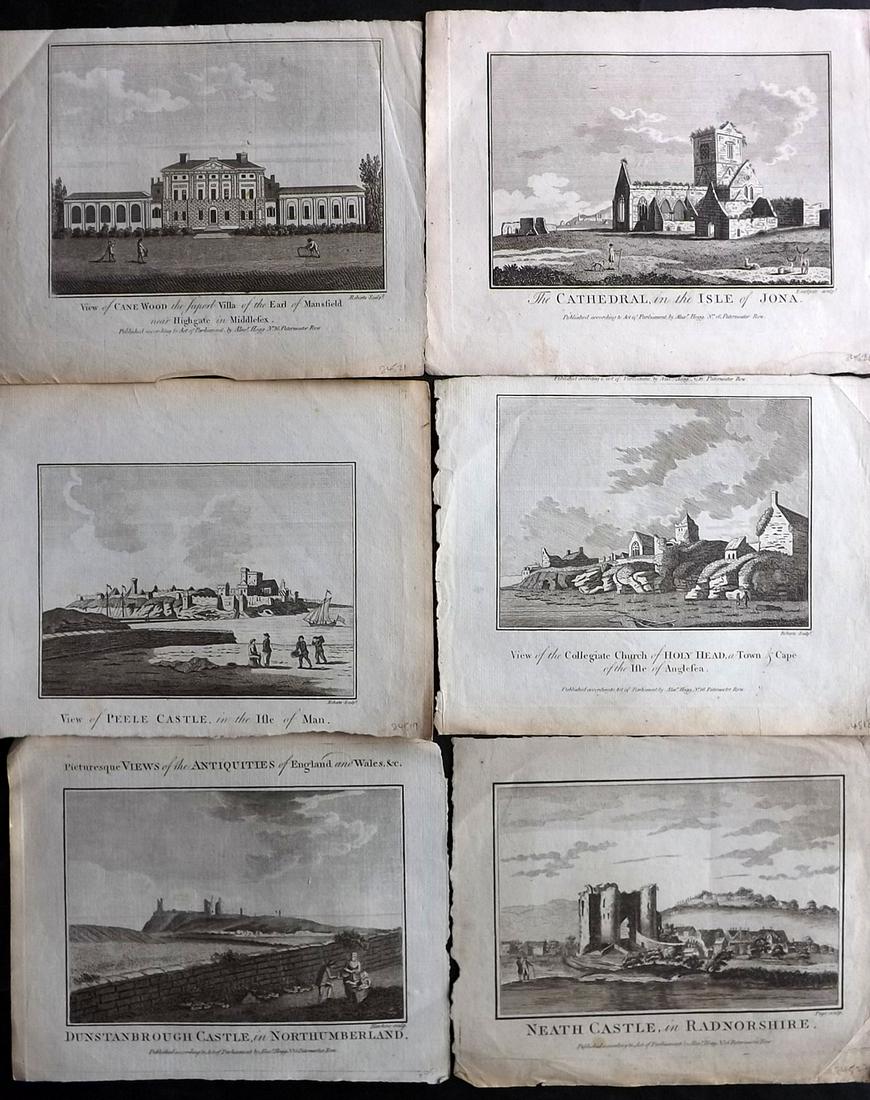 Boswell, Henry 1786 Lot of 6 Copper Engraved British Views (1 of 2)