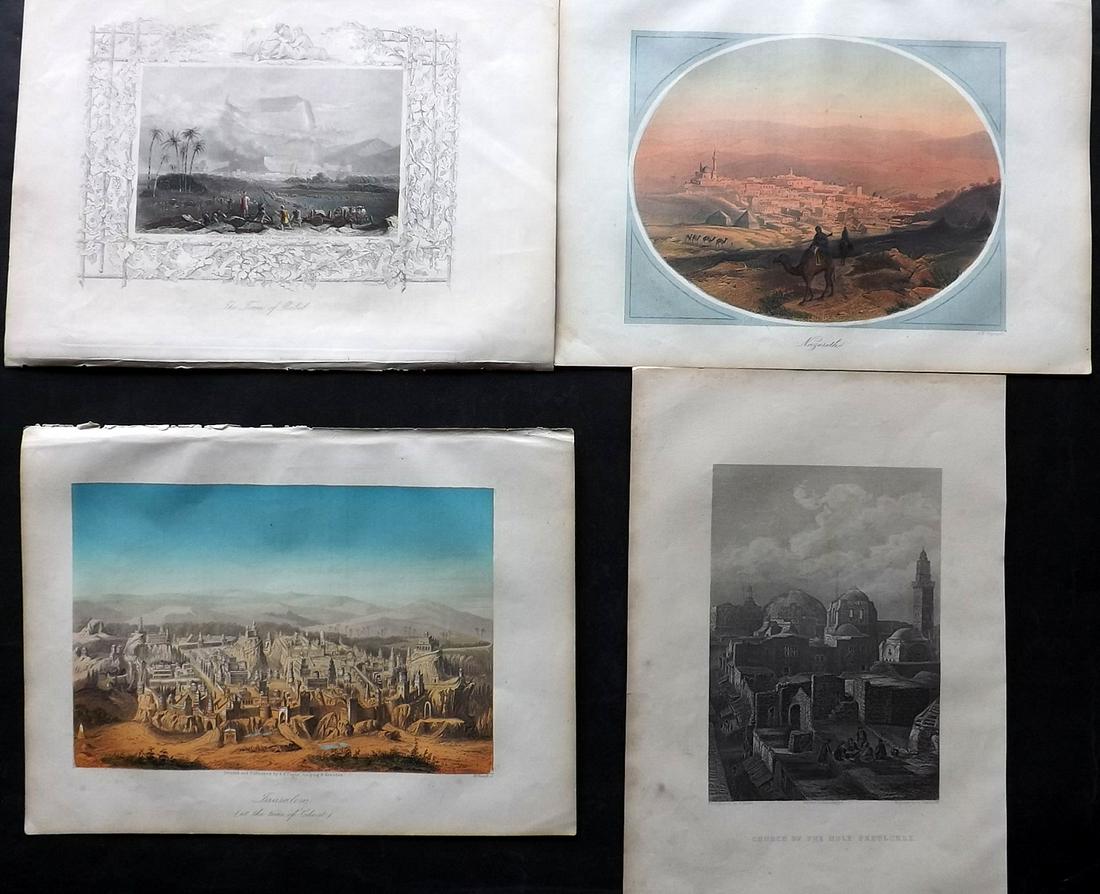 Brown & Philip C1850 Lot of 4 Holy Land Views. Jerusalem etc (1 of 2)