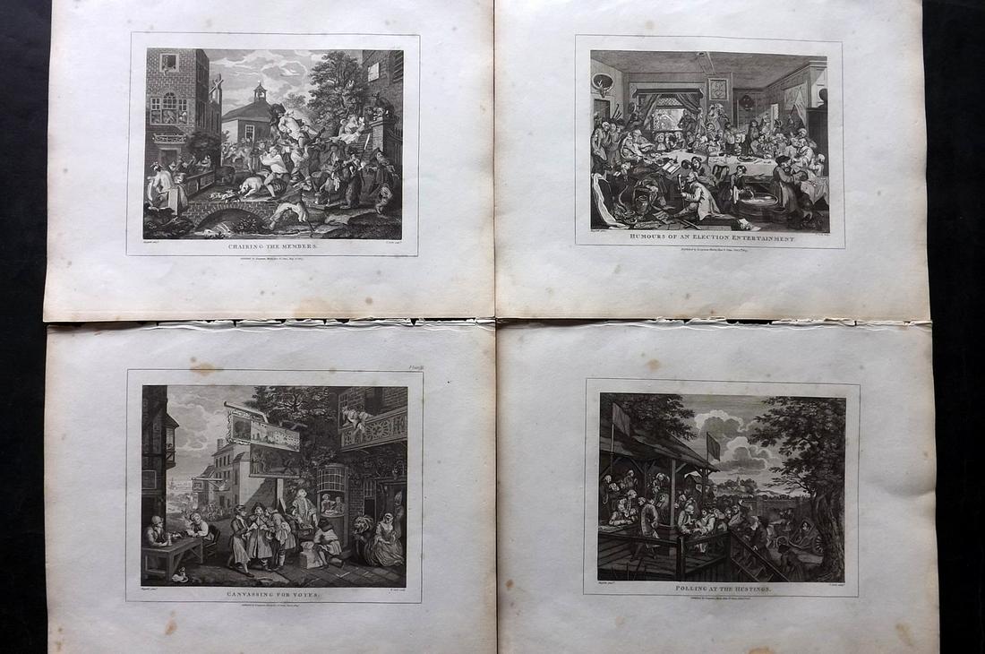 Hogarth, William 1813 Set of 6 Prints. Marriage-A-La-Mode (1 of 2)