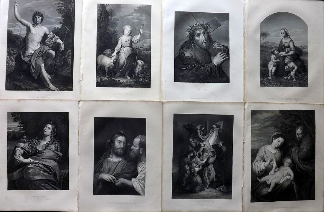 Kitto, John C1860 Lot of 8 Antique Religious Prints (1 of 2)