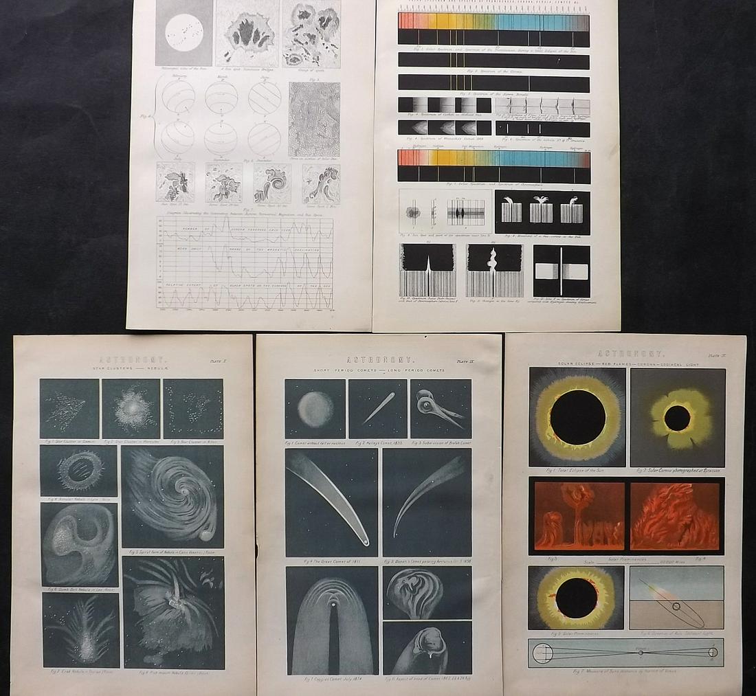 Neil, Samuel 1897 Lot of 5 Astronomy & Celestial Prints (1 of 2)