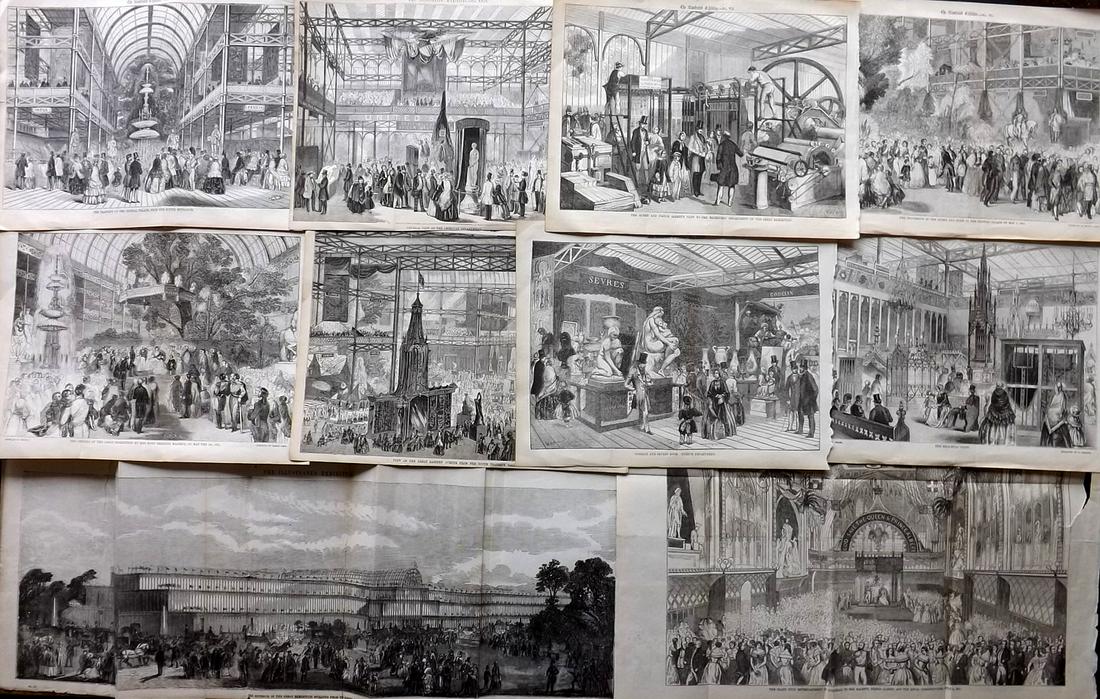 Great Exhibition 1851 Lot of 10 Prints. Crystal Palace, London (1 of 2)