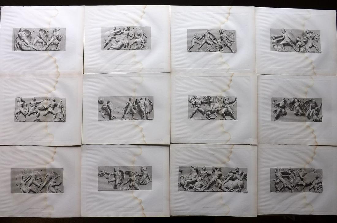 British Museum Ancient Marbles 1820 Lot of 12 Folio Ancient Marbles (1 of 5)