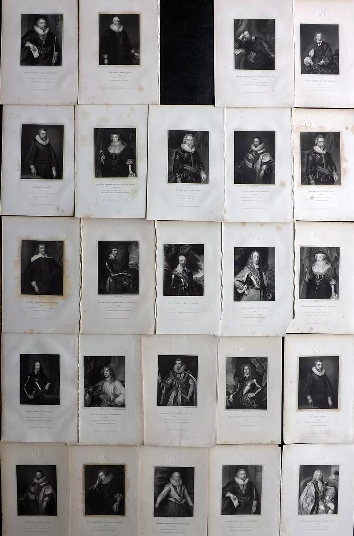 Lodge, Edmund C1830 Lot of 24 Steel Engraved British Portraits (1 of 7)