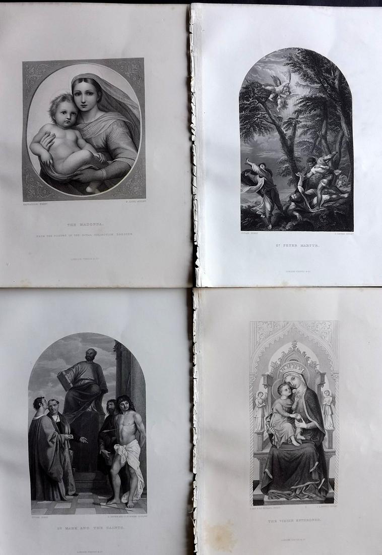 Hall, Sidney 1847 Lot of 4 Folio Religious Prints (1 of 2)