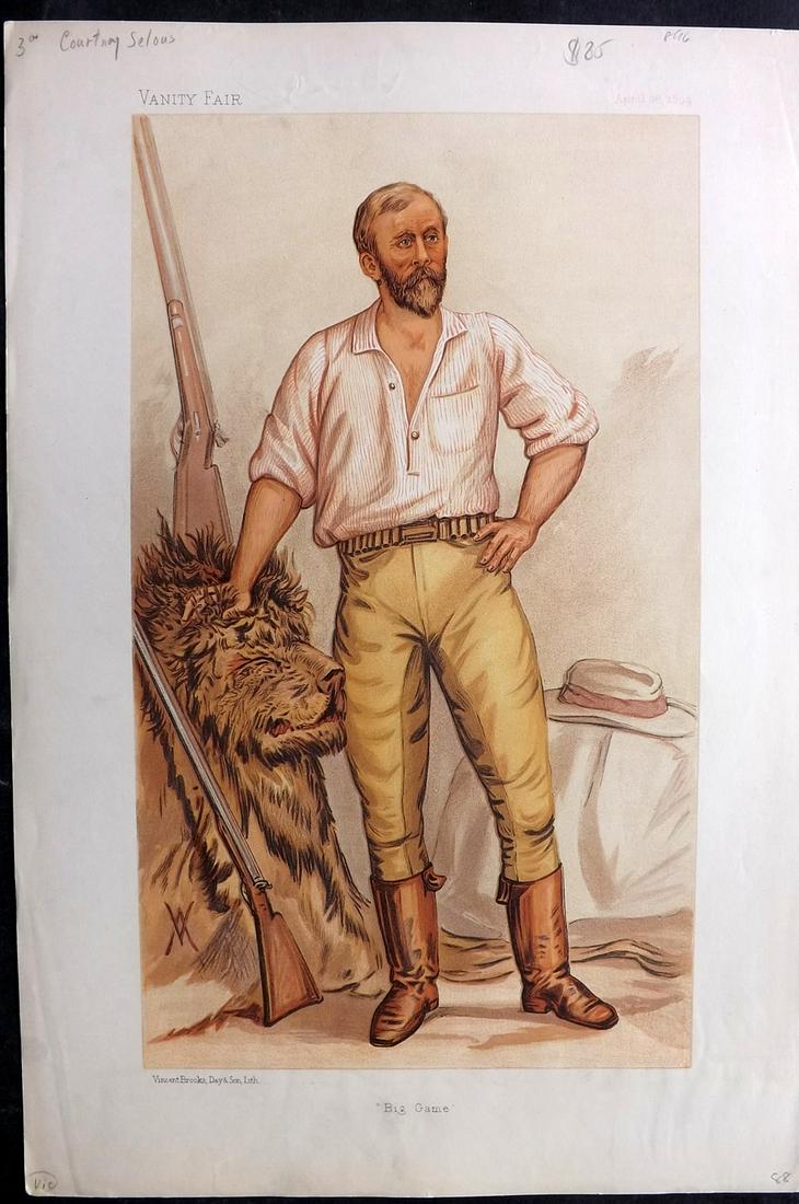 Vanity Fair Print 1894 Frederick Courtney Selous, Game Hunter (1 of 1)
