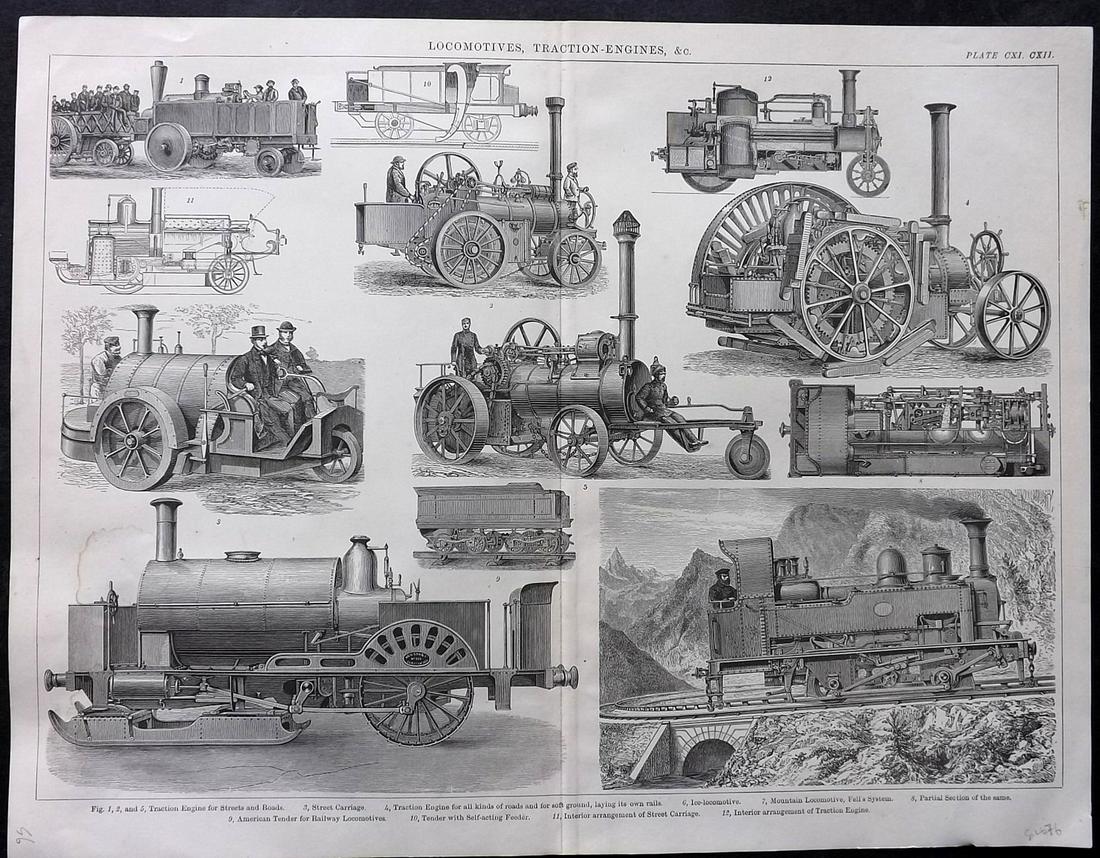 Blackie (Pub) C1875 Print. American Locomotives & Trains (1 of 2)
