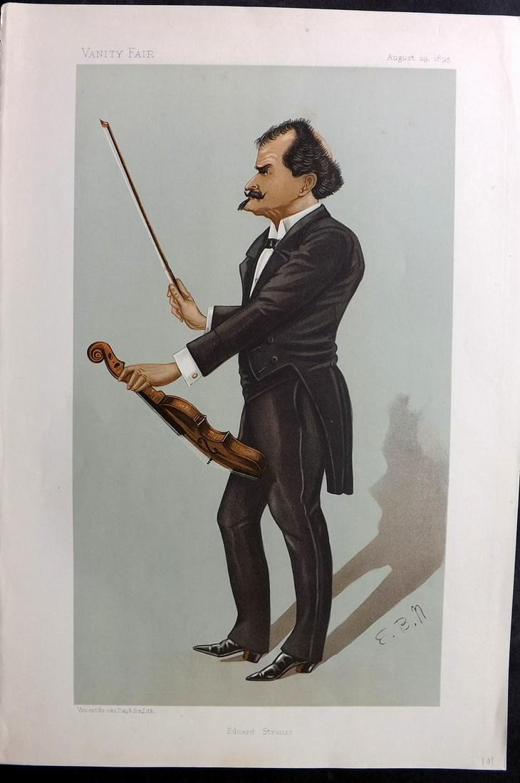 Vanity Fair Print 1895 Eduard Strauss, Music, Violin (1 of 1)