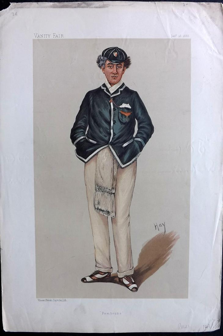 Vanity Fair Print 1888 Rev. Ernest John Smith, Rowing (1 of 1)