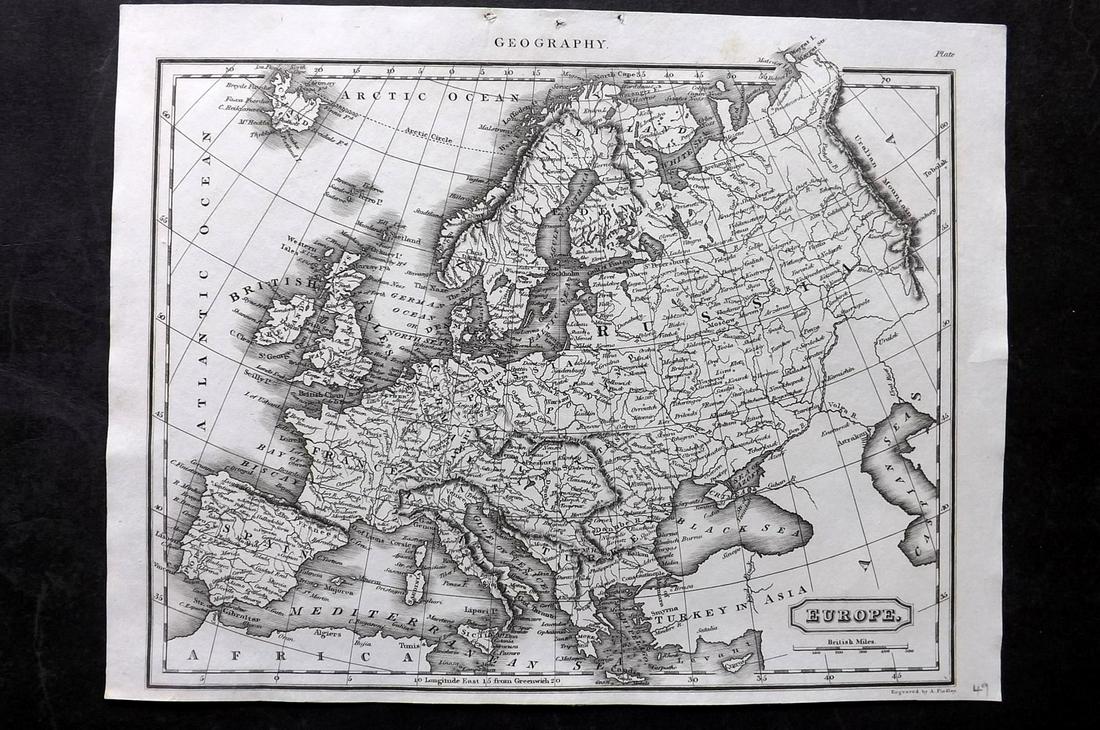 Findlay, Alexander 1828 Map. Europe (1 of 2)