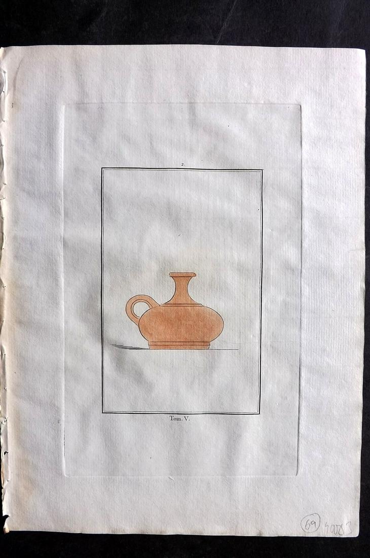 d'Hancarville & David 1788 Hand Col Print. Vase 02 (1 of 2)