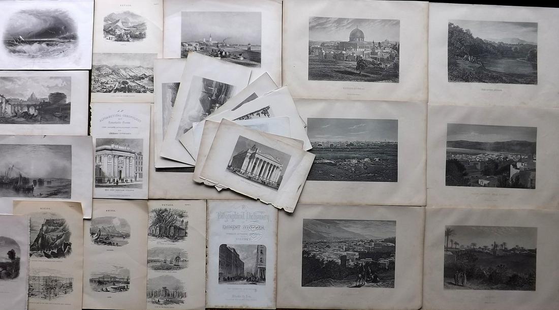 Views 19th Cent. Mixed Lot of 25 Steel Engravings (1 of 7)