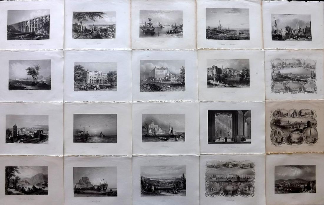 Payne, A. H. 1847 Lot of 20 Steel Engraved European Views (1 of 7)