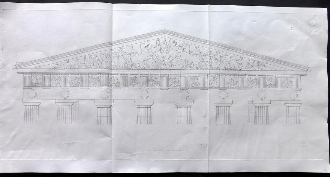 Moses & Cockerell 1828 LG Architecture Print. Parthenon, Greece 22 (1 of 2)