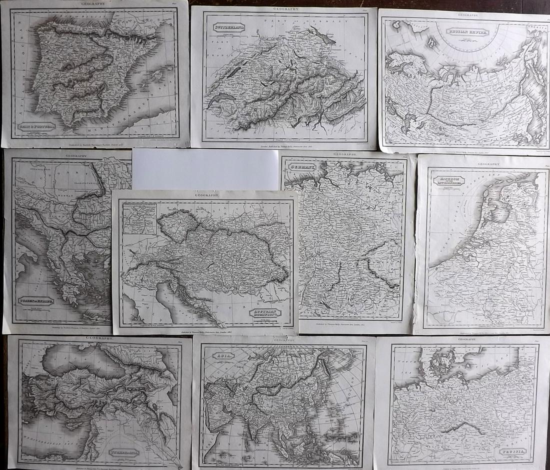 Findlay, Alexander 1828 Mixed Lot of 10 Antique Maps (1 of 4)