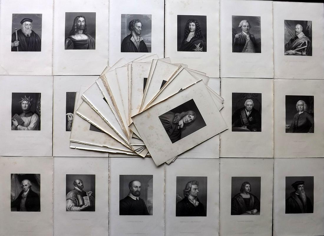 Waller, J. F. C1870 Lot of 48 Engraved Portraits (1 of 10)