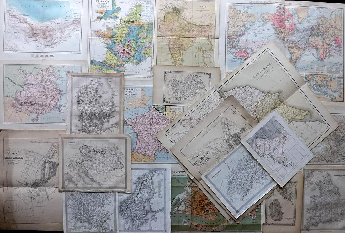 Maps 19th Cent. Mixed Lot of 20 (1 of 5)