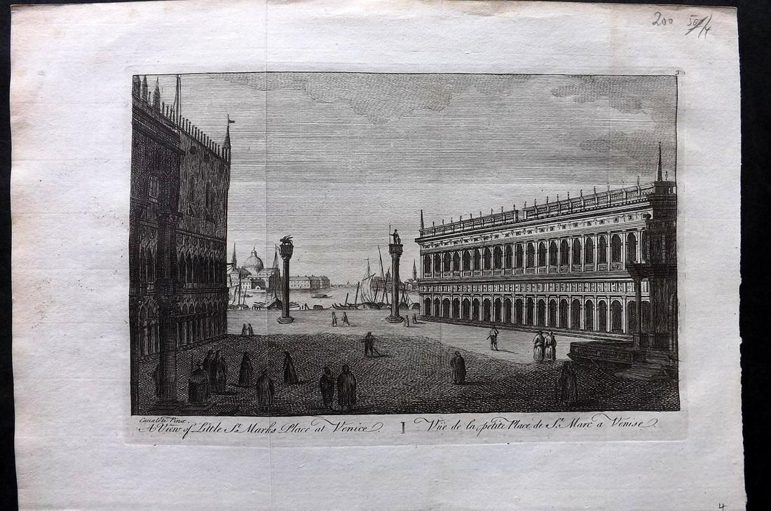 After Canaletto 1767 Folio Print. St. Marks, Venice, Italy (1 of 2)