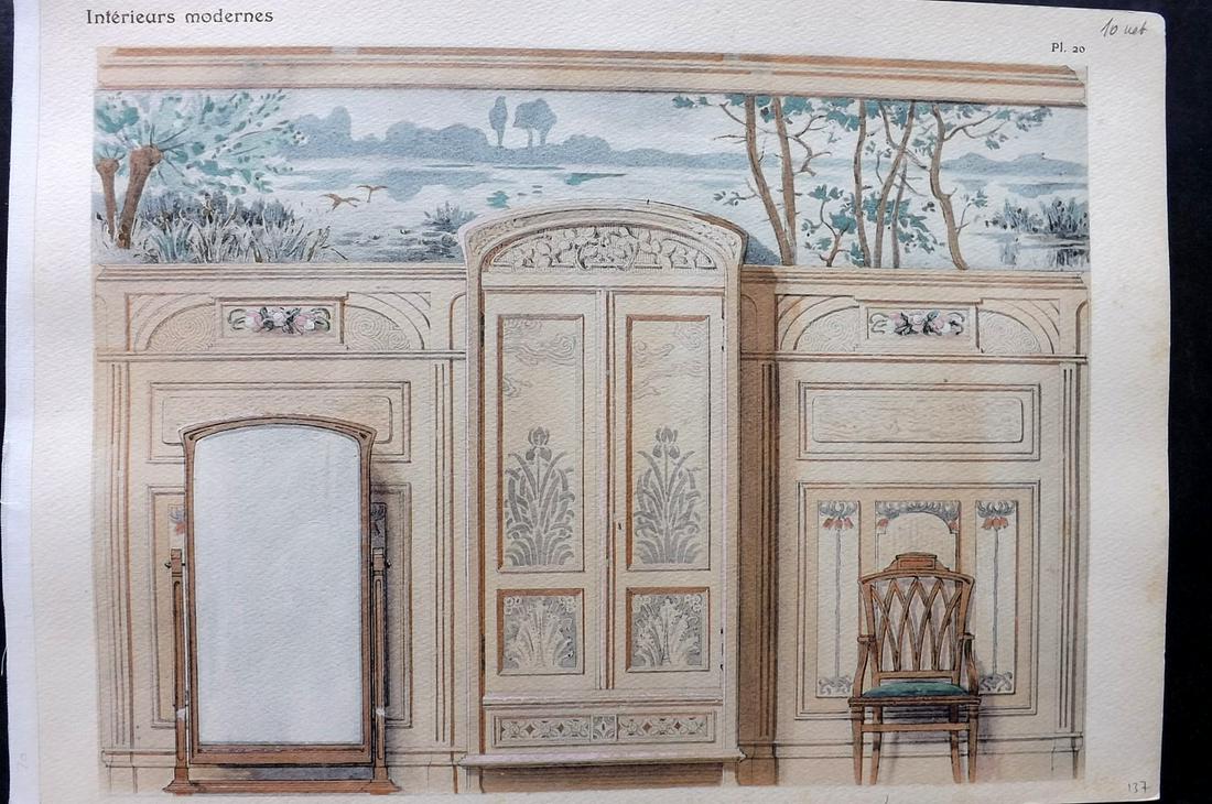 Remon, Georges 1900 Folio HC Pochoir. Interieurs Modernes 20 (1 of 2)
