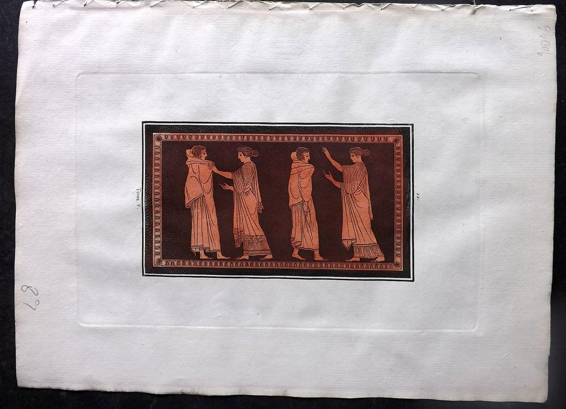 d'Hancarville & David 1788 Hand Col Print. Vase Decoration 22 (1 of 1)