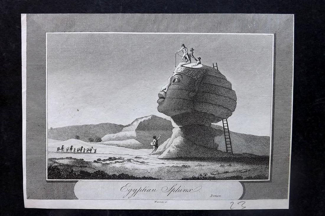Pelham, Cavendish 1810 Print. Egptian Sphinx, Egypt (1 of 1)