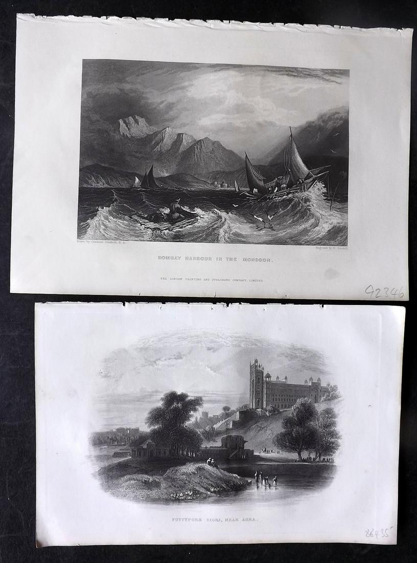 India C1860 Pair of Prints by Martin & Noland (1 of 2)