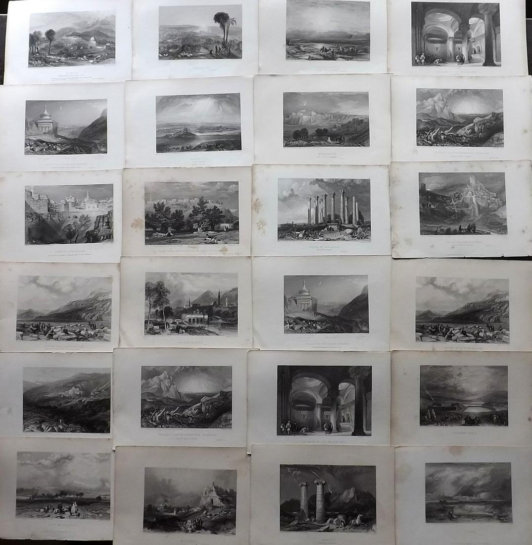 Finden, W. & E. 1836 Lot of 24 Holy Land Steel Engravings (1 of 6)