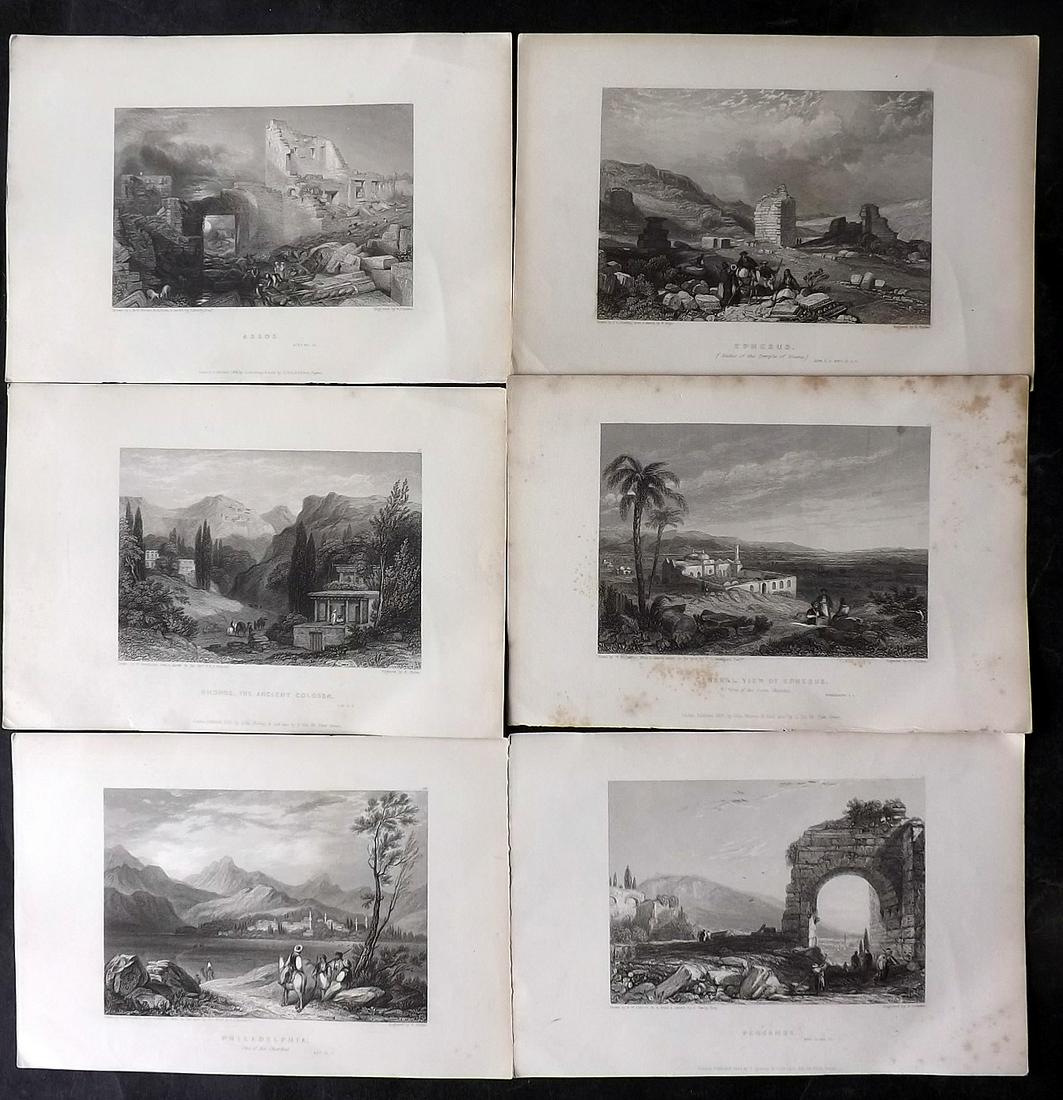 Finden, W. & E. 1836 Lot of 6 Prints. Turkey, Greece (1 of 2)