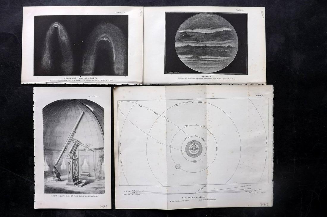 Guillemin, Amedee 1883 Lot of 4 Astronomy Prints (1 of 2)