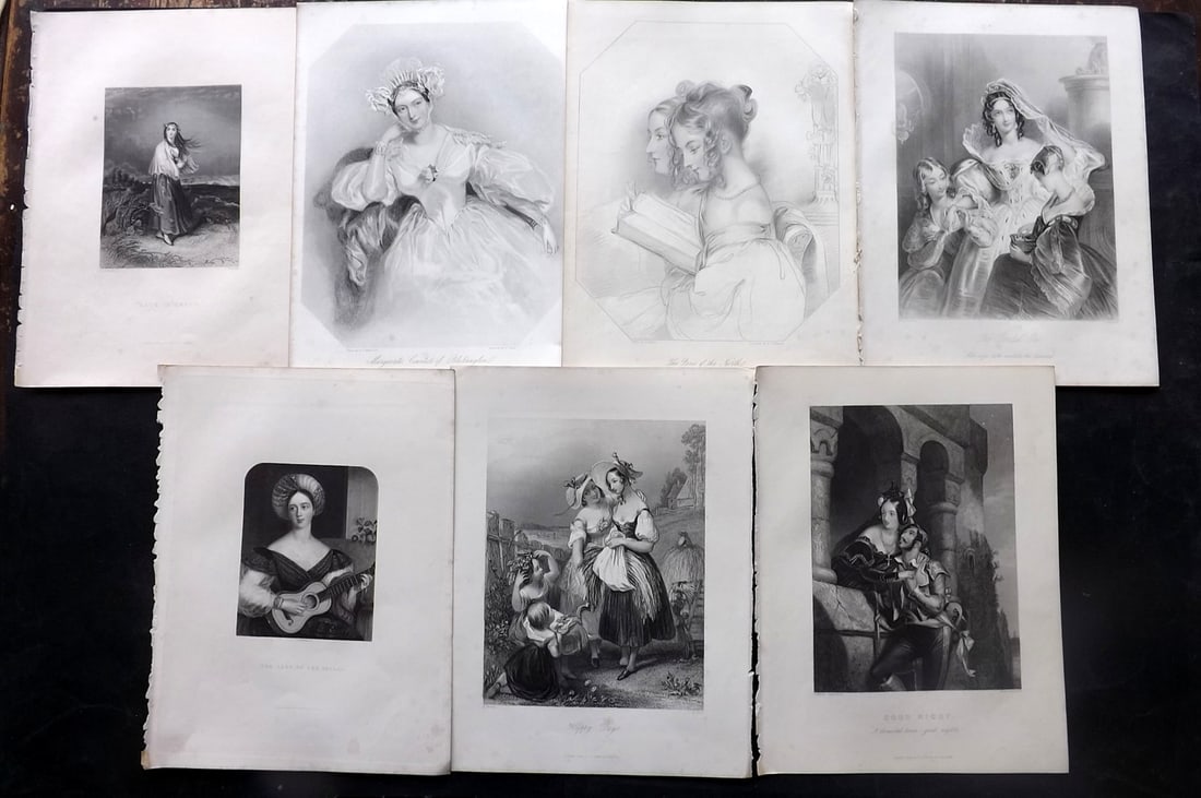 Fisher (Pub) C1845 Lot of 7 Steel Engravings. Pretty Ladies (1 of 1)