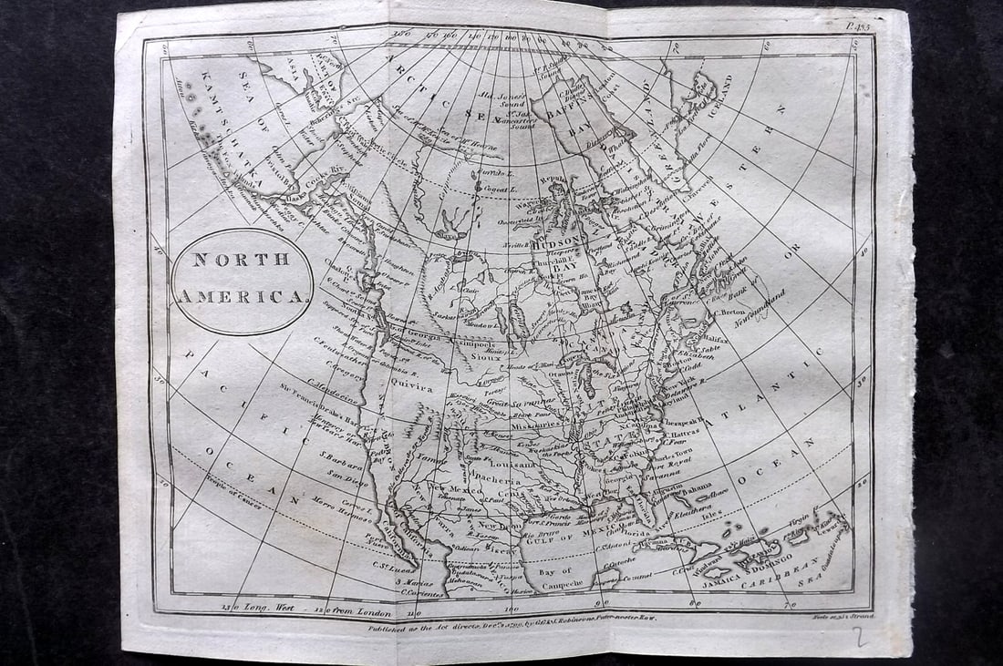 Vyse, Charles 1805 Antique Map. North America USA Canada (1 of 2)