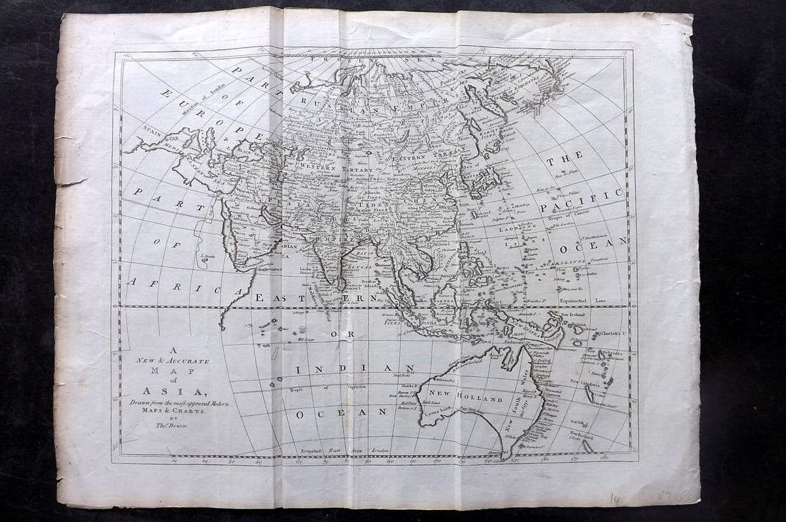 Bowen, Thomas 1789 Large Map. Asia (1 of 2)