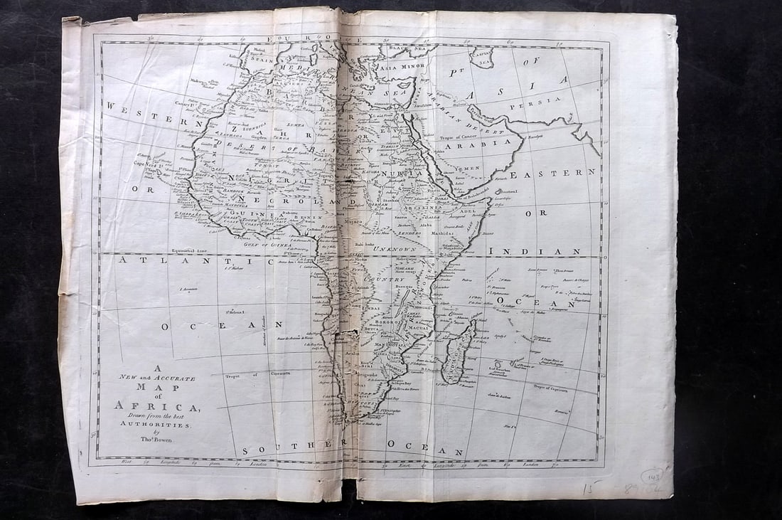 Bowen, Thomas 1789 Large Map. Africa (1 of 2)