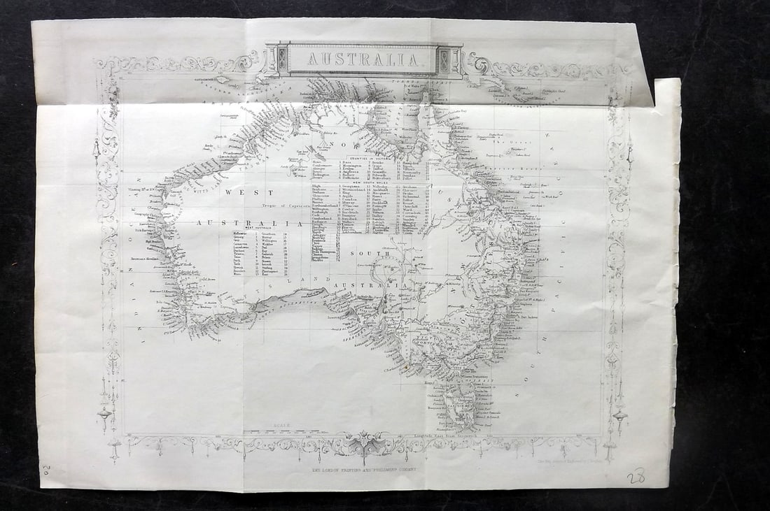 Rapkin, John 1860 Antique Map. Australia (1 of 2)