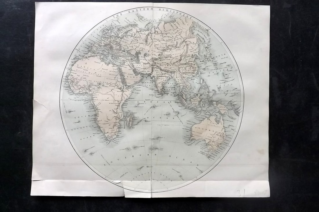 Nolan & Hughes C1880 Antique Map. Eastern Hemisphere (1 of 2)