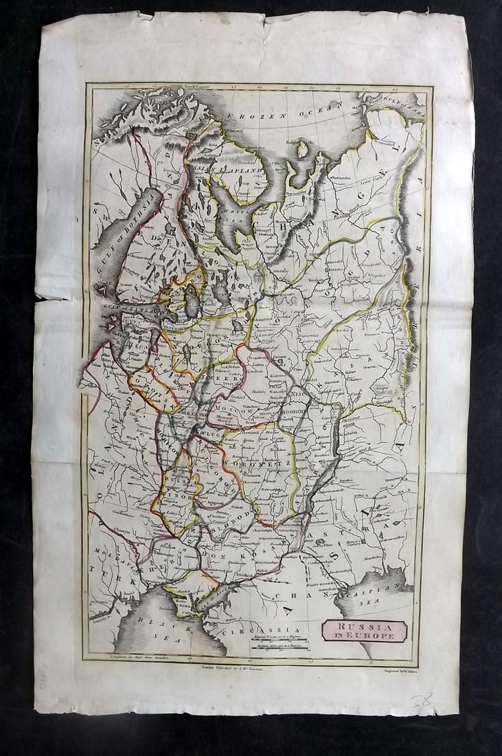 Barclay & Milton C1810 Antique Map. Russia in Europe (1 of 2)