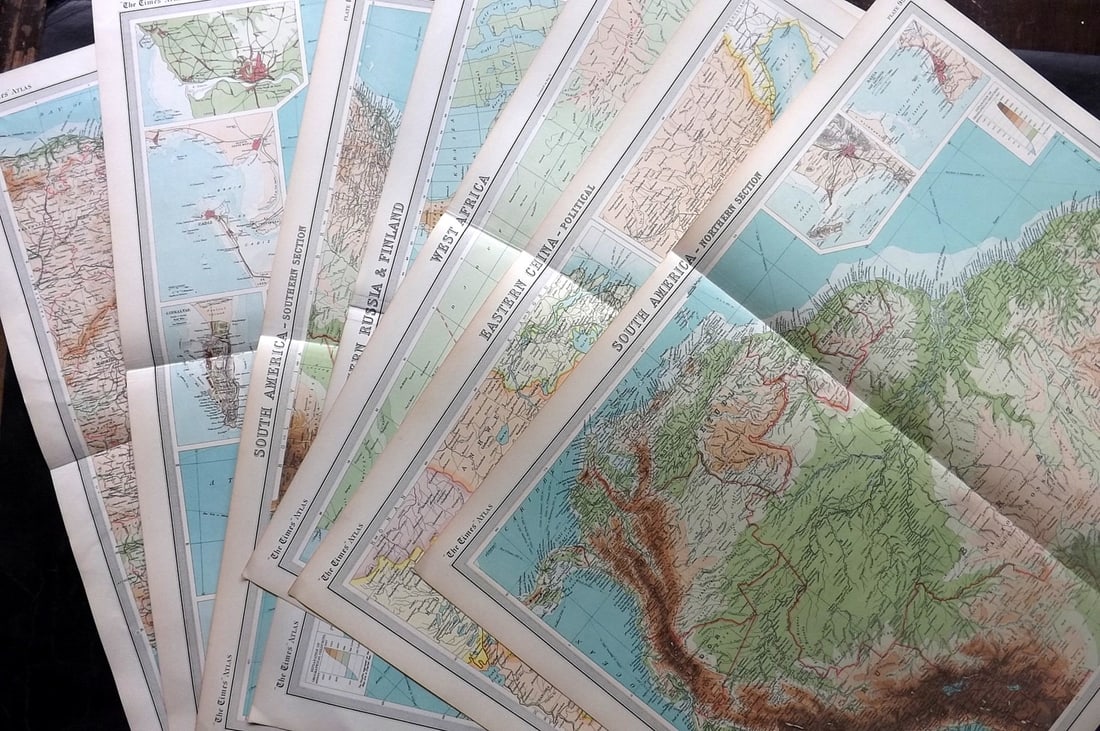 Bartholomew, John 1922 Mixed Lot of 7 Large Maps (1 of 9)