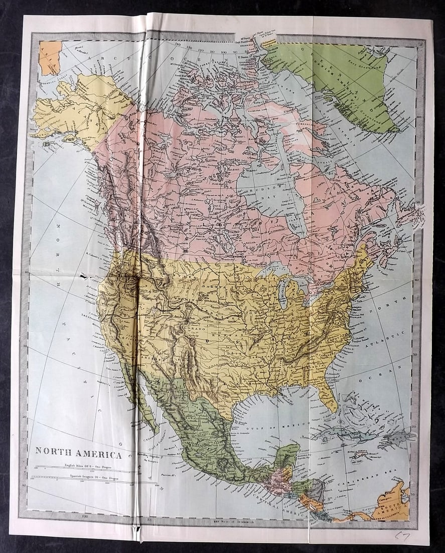 SDUK/Vincent Brooks C1890 Map. North America (1 of 2)