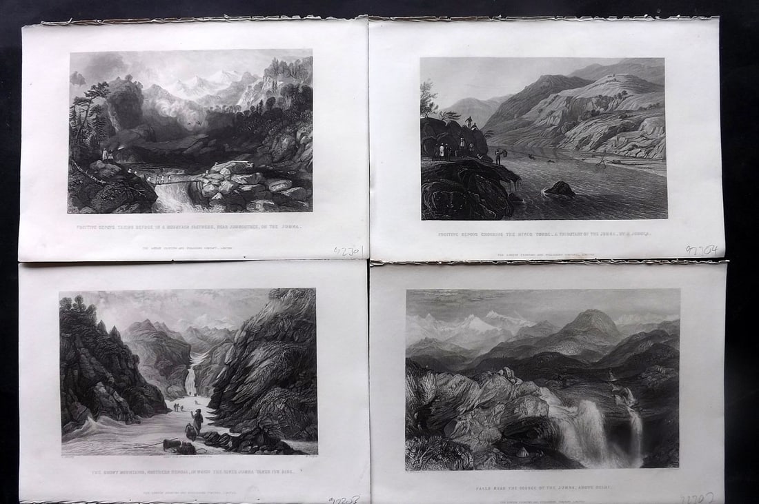 Martin, Robert 1858 Lot of 4 Steel Engraved Views of India: Steel Engraving Published 1858-61, London for "The Indian Empire" by Robert Montgomery Martin. Paper Size: 10.5 x 7 inch (27 x 18cm) Good Condition