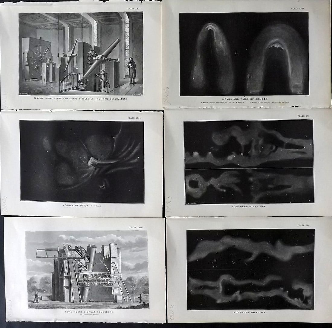 Guillemin, Amedee 1883 Lot of 6 Astronomy Prints (1 of 2)