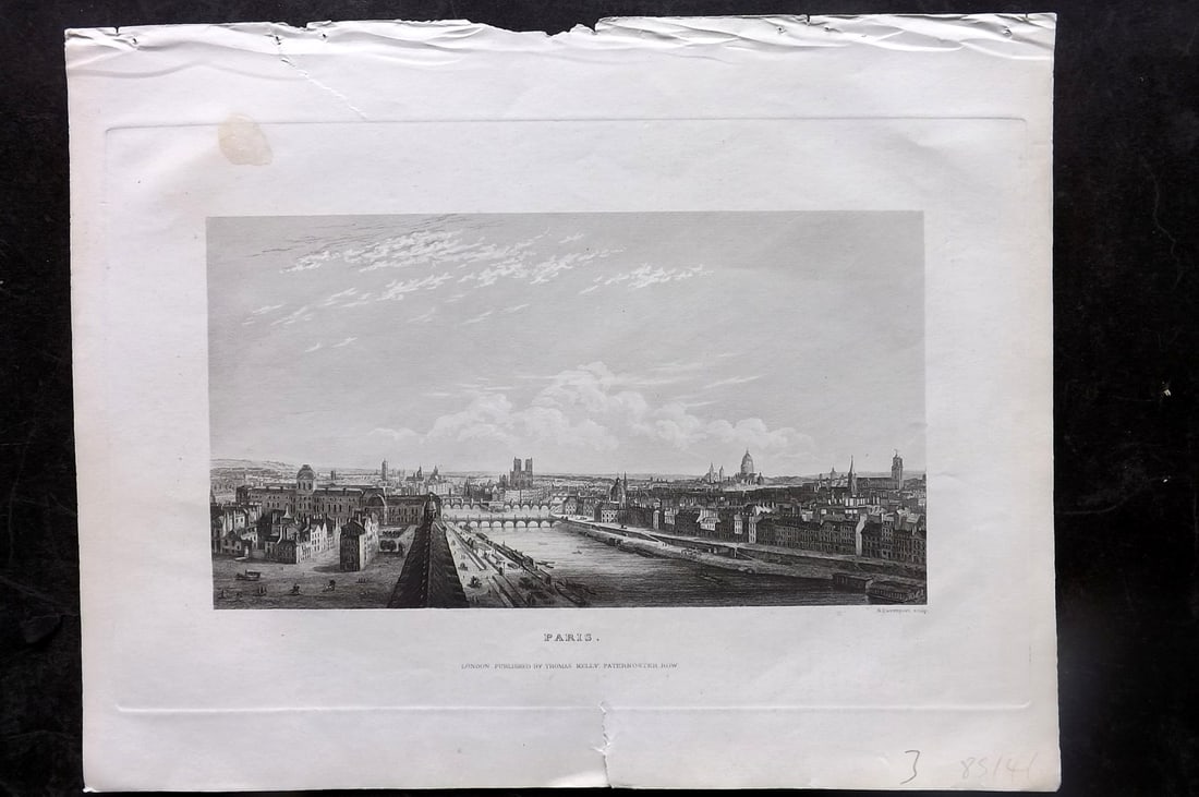 Barclay, James 1834 Antique Print. Paris, France (1 of 1)