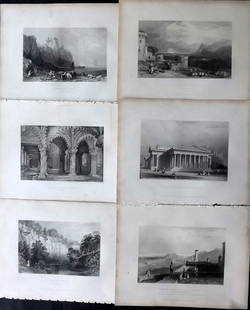 Beattie, William 1838 Lot of 6 Scottish Views Scotland: Steel Engraving Published 1838, London for "Scotland Illustrated..." by William Beattie. Illustrated by Thomas Allom, William Bartlett and H. M'Culloch. Paper Size: 10.5 x 8 inch (27 x 21cm) Very