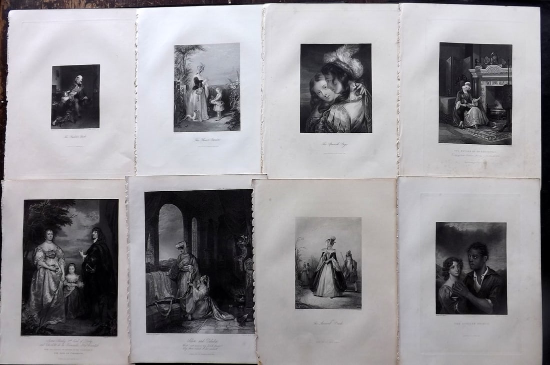 Fisher (Pub) C1845 Lot of 8 Steel Engravings. Classical, Genre etc (1 of 2)