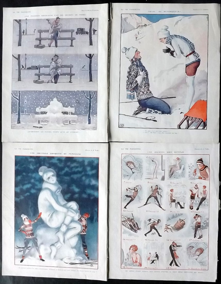 La Vie Parisienne 1928 Lot of 4 Art Deco Prints (1 of 2)