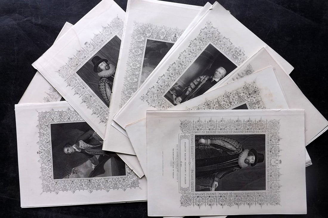 Tallis, John (Pub) 1854 Lot of 24 Steel Engraved Portraits: Steel Engravings Published 1854-55 by John Tallis, London for "The British Colonies; Their History, Extent, Condition and Resources" by Robert Montgomery Martin. Paper Size: 11 x 7 inch (28 x 18cm) Ve