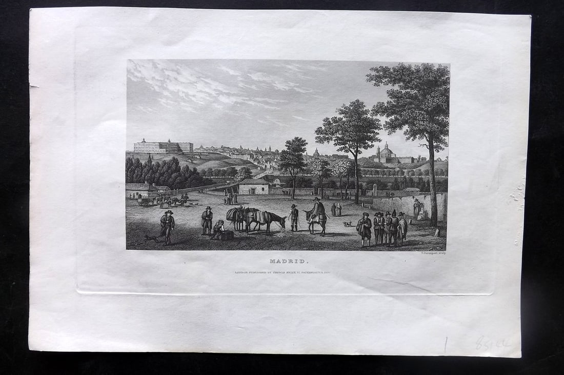 Barclay, James 1834 Antique Print. Madrid, Spain (1 of 1)